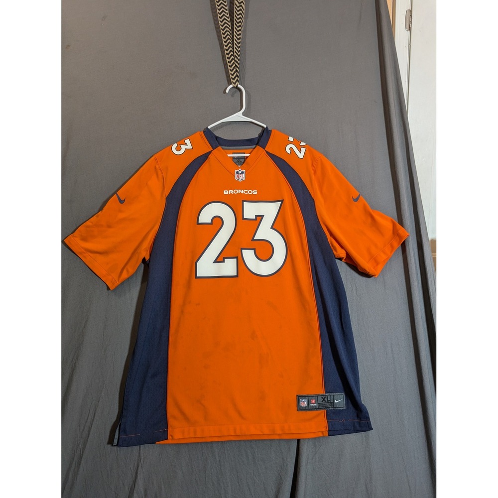Denver Broncos NFL Authentic Jersey‎ 23 McGahee Orange XL Nike On Field